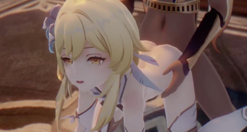 【原神3D同人】荧妹的淫荡自慰！骚穴抽插高潮喷水