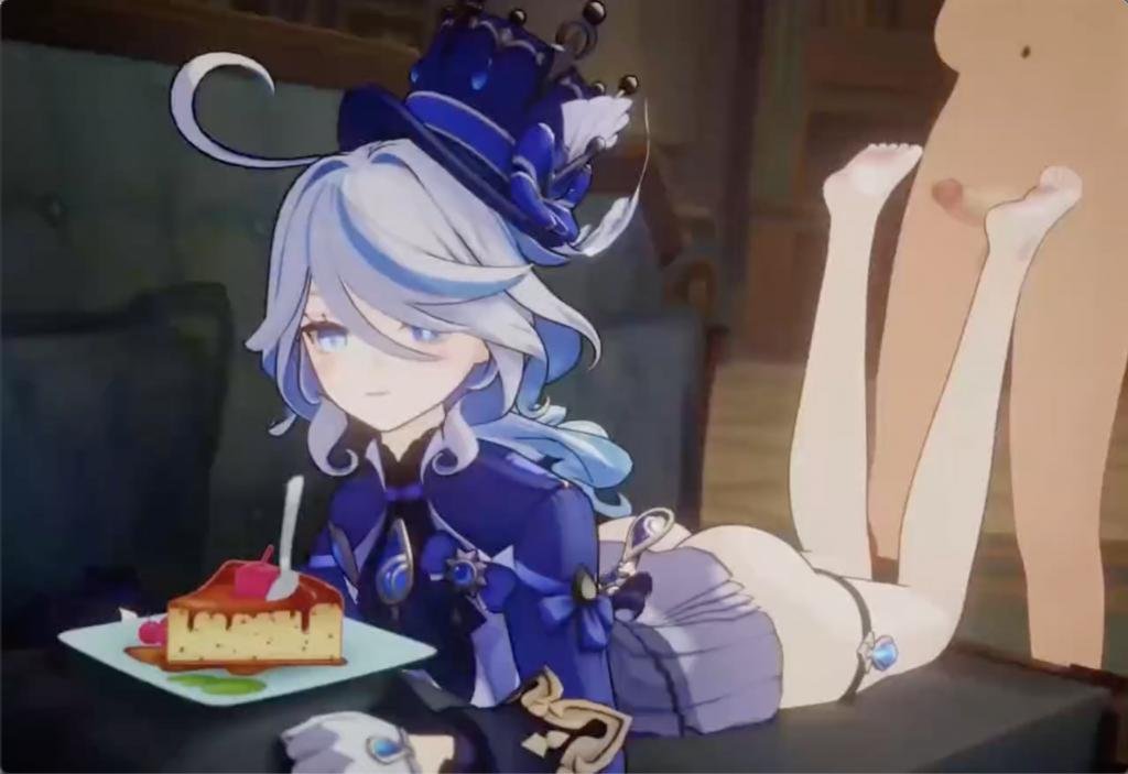 【3D原神】水神芙宁娜の足控天堂~淫乱高跟踩鸡巴强制射精play